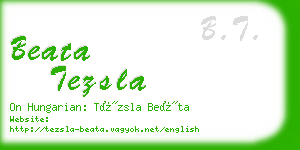 beata tezsla business card
